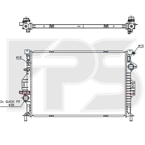 Радіатор охолодження AS07346015 на FORD KUGA 2013-2016