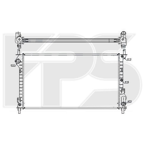 Радіатор охолодження AS07346017 на FORD TRANSIT CONNECT / TOURNEO 2010-2013