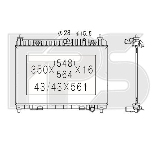 Радиатор охлаждения AS08112126 на FORD FIESTA USA 2011-2013