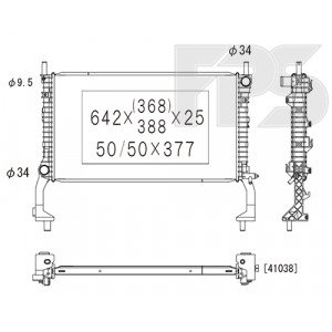 Радиатор охлаждения AS07346043 на FORD MUSTANG 2014-2017