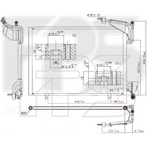 Кондесатор кондиционера AS07346068 на FORD FIESTA 2013-2017