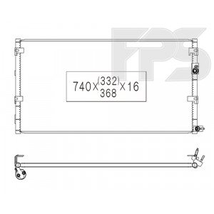 Кондесатор кондиционера AS07346078 на FORD MUSTANG 2014-2017