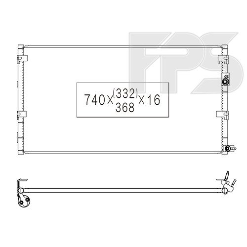 Кондесатор кондиционера AS07346078 на FORD MUSTANG 2014-2017