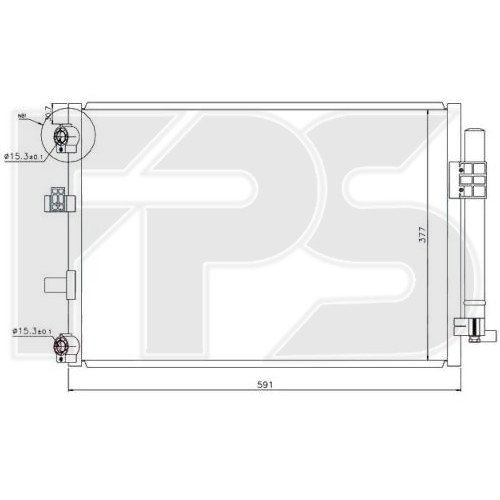 Кондесатор кондиционера AS07346097 на FORD C-MAX EUR 2010-2015