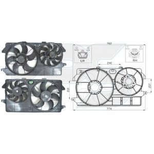 Вентилятор радіатора (у зборі) AS07346133 на FORD TRANSIT 2006-2013