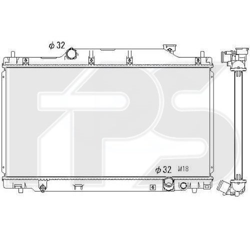 Радиатор охлаждения AS07346962 на HONDA CIVIC 7 SDN / COUPE 2004-2006