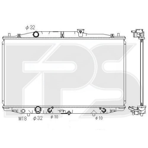 Радіатор охолодження AS07346964 на HONDA ACCORD 7 2003-2008