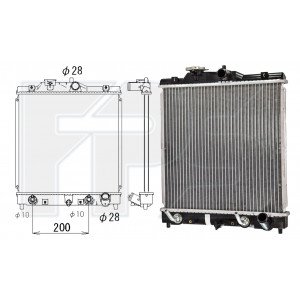 Радиатор охлаждения AS08115410 на HONDA CIVIC 5 SDN 1992-1995