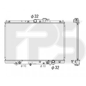 Радіатор охолодження AS08119526 на HONDA SHUTTLE / ODYSSEY 1995-1998