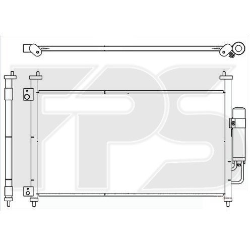 Кондесатор кондиціонера AS07347006 на HONDA CIVIC 8 2006-2011