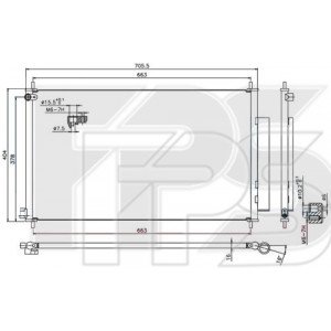 Кондесатор кондиционера AS07347014 на HONDA CRV 2012-2015