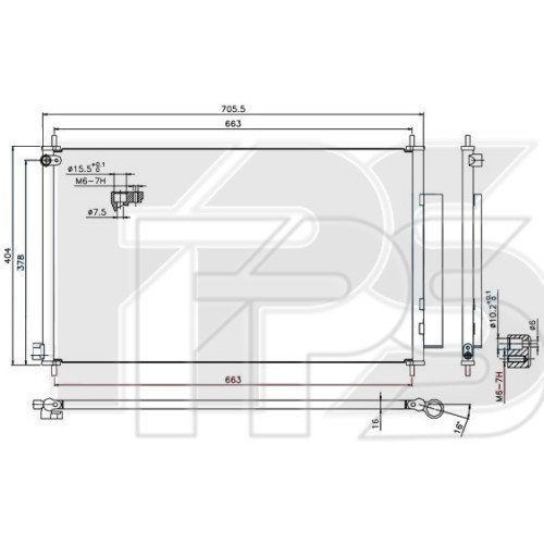 Кондесатор кондиціонера AS07347014 на HONDA CRV 2015-2017