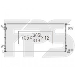 Кондесатор кондиціонера AS07347016 на HONDA CIVIC 10 SDN / COUPE 2018-2021