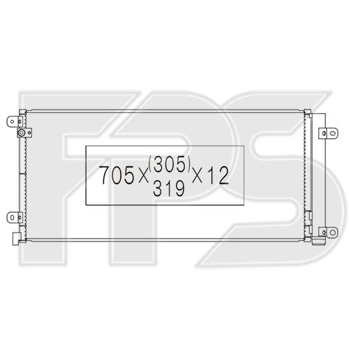 Кондесатор кондиціонера AS07347016 на HONDA CIVIC 10 SDN / COUPE 2018-2021