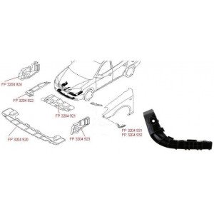 Крепление бампера AS07347726 на HYUNDAI ELANTRA (HD) 2006-2010