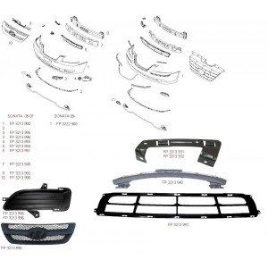 Смужка пластикова AS07347771 на HYUNDAI SONATA (NF) 2005-2007