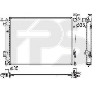Радиатор охлаждения AS07347570 на HYUNDAI ix35 2010-2015
