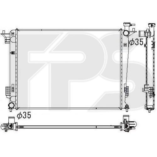 Радиатор охлаждения AS07347570 на HYUNDAI ix35 2010-2015