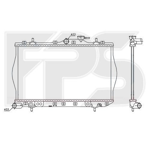 Радіатор охолодження AS07347600 на HYUNDAI ACCENT I 1995-1997