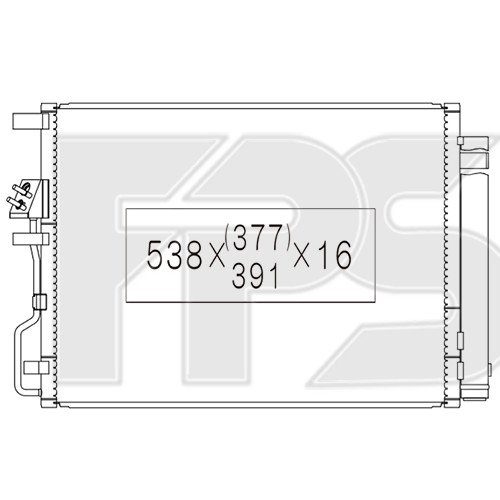 Кондесатор кондиционера AS07347645 на KIA SPORTAGE (QL) 2015-2018