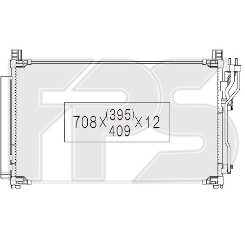 Кондесатор кондиционера AS07347646 на HYUNDAI SONATA (LF) 2017-2019