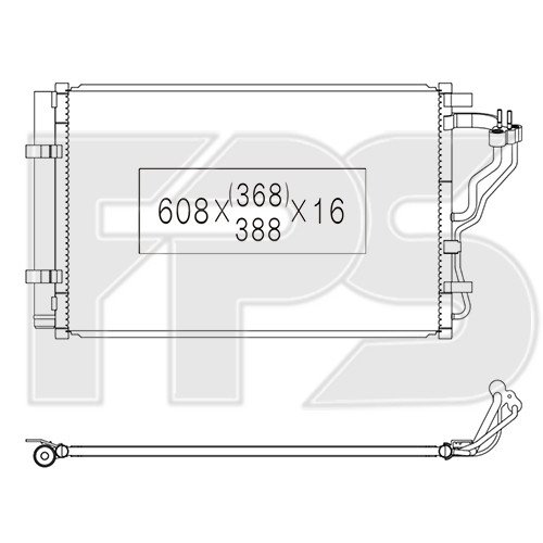 Кондесатор кондиционера AS07347648 на KIA FORTE 2016-2018