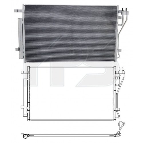 Кондесатор кондиционера AS07347666 на HYUNDAI SONATA (DN8) 2019-