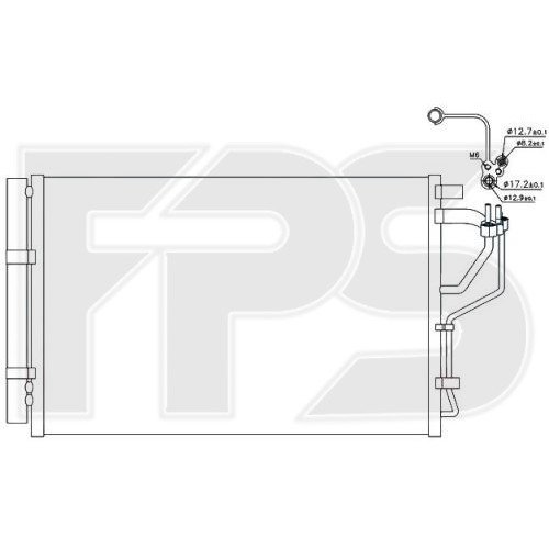 Кондесатор кондиционера AS07347674 на KIA CERATO 2013-2016