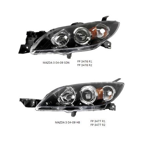 Фара передняя AS07348567 на MAZDA 3 (BK) 2004-2009