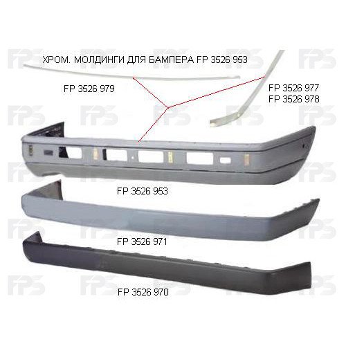 Накладка бампера AS08118672 на MERCEDES 124 1984-1996