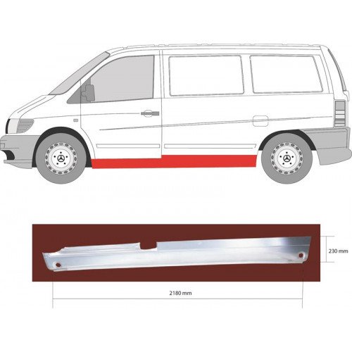 Ремчасть металлическая AS00063819 на MERCEDES VITO (W638) 1996-2002
