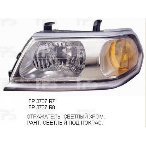 Фара передняя AS07349067 на MITSUBISHI PAJERO SPORT I 2000-2008