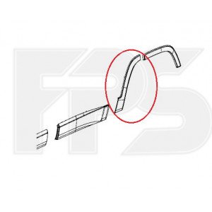 Смужка пластикова AS07349372 на JEEP CHEROKEE 2019-