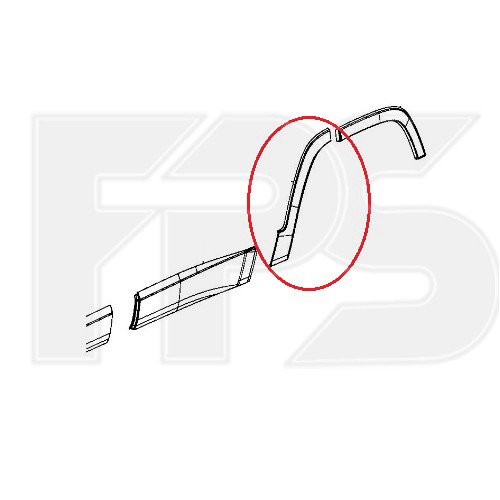 Смужка пластикова AS07349372 на JEEP CHEROKEE 2019-