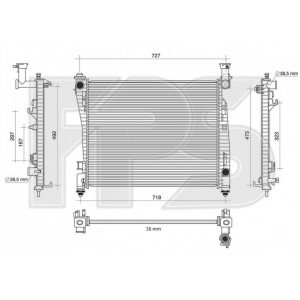 Радіатор охолодження AS07349087 на JEEP GRAND CHEROKEE 2011-2013