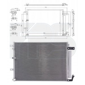 Кондесатор кондиціонера AS07349092 на JEEP CHEROKEE 2013-2018