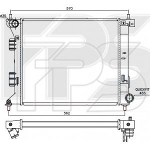 Радиатор охлаждения AS07349438 на KIA CEED 2015-2018