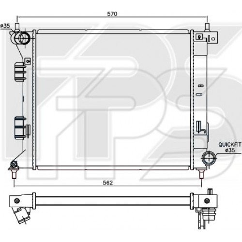 Радиатор охлаждения AS07349438 на KIA CEED 2015-2018