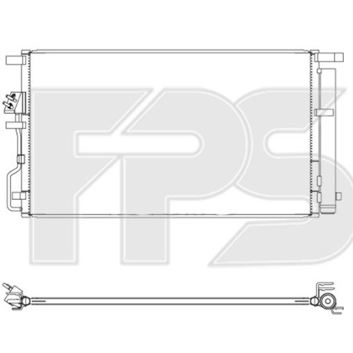 Кондесатор кондиціонера AS07349472 на KIA SPORTAGE (QL) 2018-2020