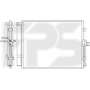 Кондесатор кондиционера AS07349475 на KIA SOUL 2009-2014