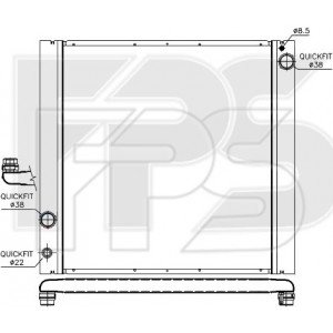 Радіатор охолодження AS07349968 на LAND ROVER RANGE ROVER 2002-2012
