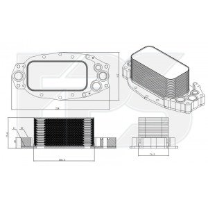 Радіатор масляний AS08113997 на LAND ROVER DISCOVERY 2012-2014