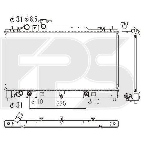 Радиатор охлаждения AS07350019 на MAZDA 6 (GH) 2008-2010