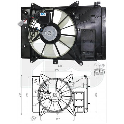 Вентилятор радиатора (в сборе) AS07350047 на MAZDA CX3 2015-