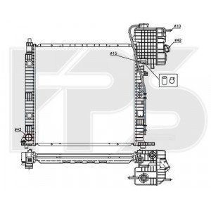 Радиатор охлаждения AS08087672 на MERCEDES VITO (W638) 1996-2002