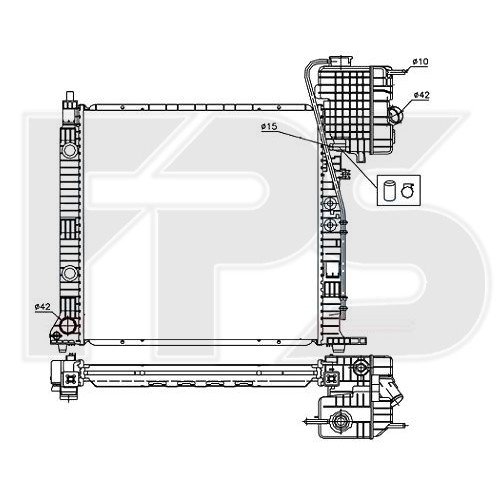 Радіатор охолодження AS08087672 на MERCEDES VITO (W638) 1996-2002