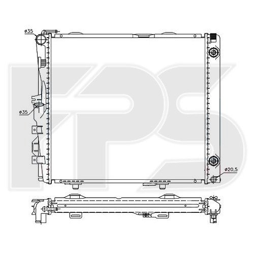 Радіатор охолодження AS08118709 на MERCEDES 124 1984-1996