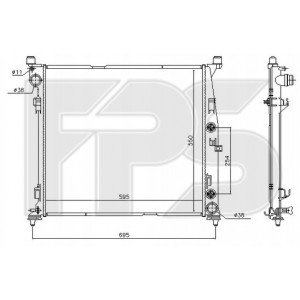 Радіатор охолодження AS08110283 на MERCEDES 166 (GLS-CLASS) SUV 2015-2019