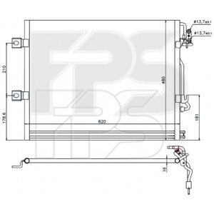 Кондесатор кондиціонера AS07350485 на MERCEDES 221 (S-CLASS) 2006-2012