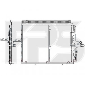 Кондесатор кондиционера AS08118664 на MERCEDES 124 1984-1996